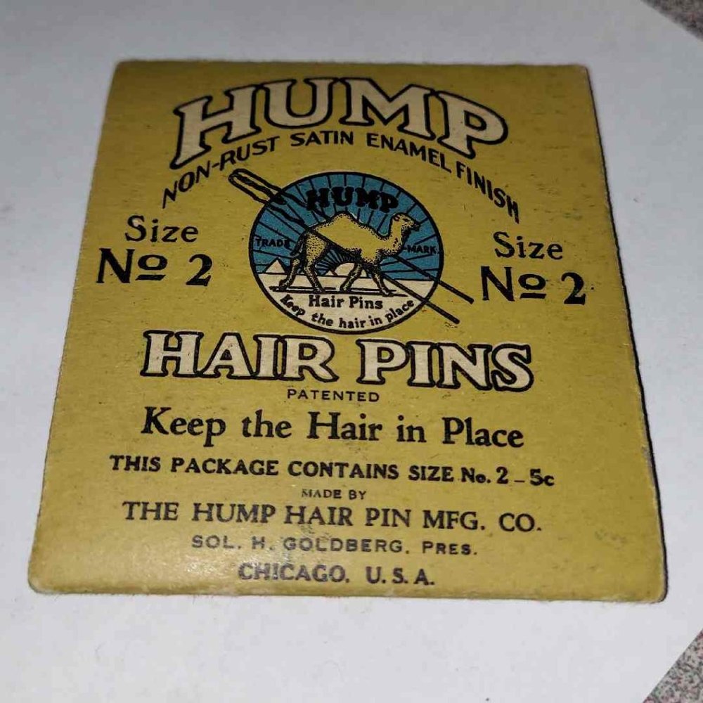 Antique 1920's HUMP Hair Pin No 2 Curlers Original Envelope Package -collectors-